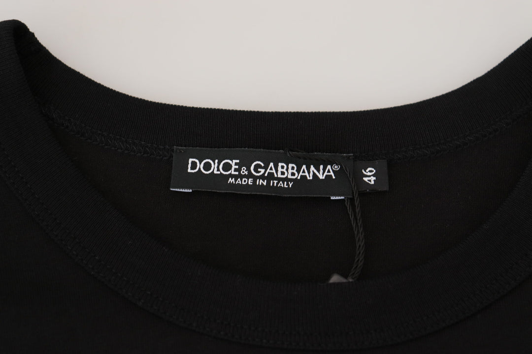 Dolce &amp; Gabbana Sample Sale Dolce &amp; Gabbana Black Sneak Peek Cotton Short Sleeve T-shirt - | Designer outlet