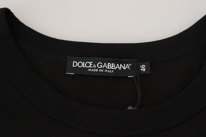 Dolce &amp; Gabbana Sample Sale Dolce &amp; Gabbana Black Sneak Peek Cotton Short Sleeve T-shirt - | Designer outlet