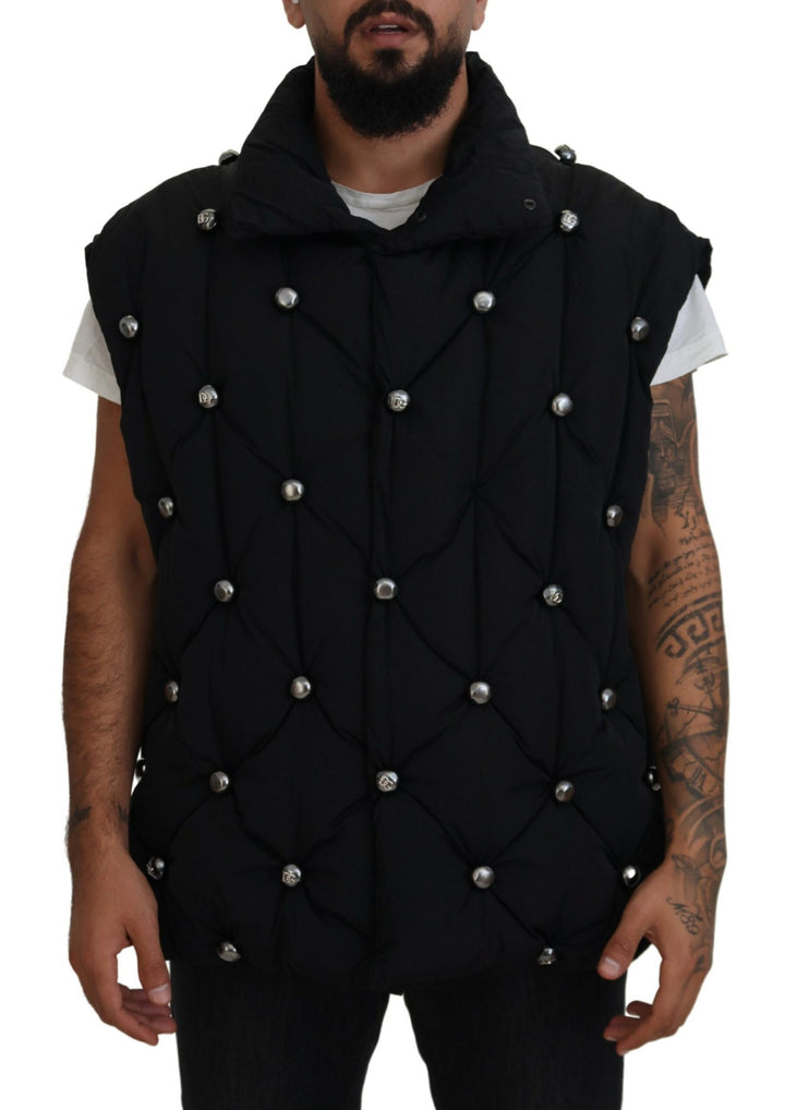 Dolce & Gabbana - Dolce & Gabbana Elegant Black Sleeveless Vest Jacket - JKT3607 - 50 - Ask Me Wear