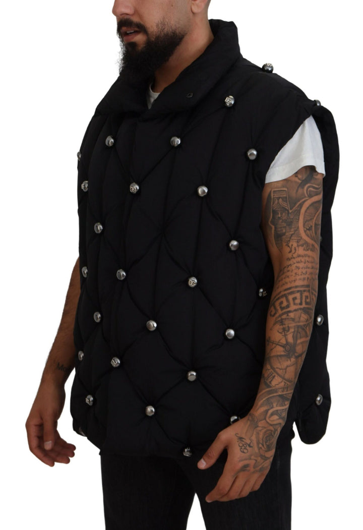 Dolce & Gabbana - Dolce & Gabbana Elegant Black Sleeveless Vest Jacket - JKT3607 - 50 - Ask Me Wear