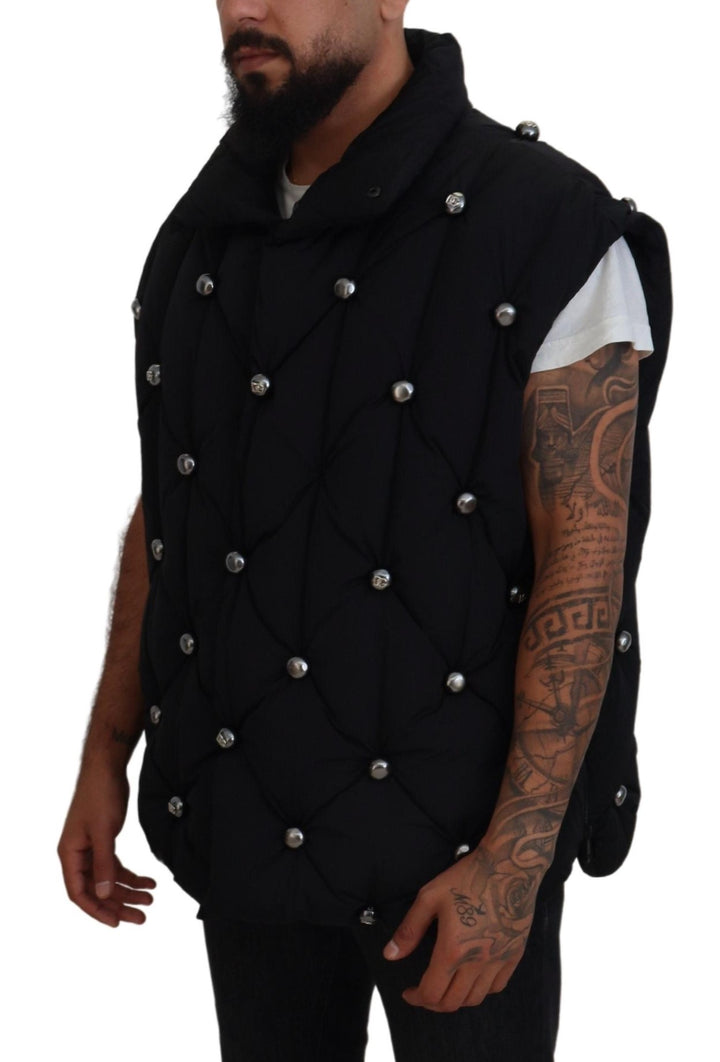 Dolce & Gabbana - Dolce & Gabbana Elegant Black Sleeveless Vest Jacket - JKT3607 - 50 - Ask Me Wear