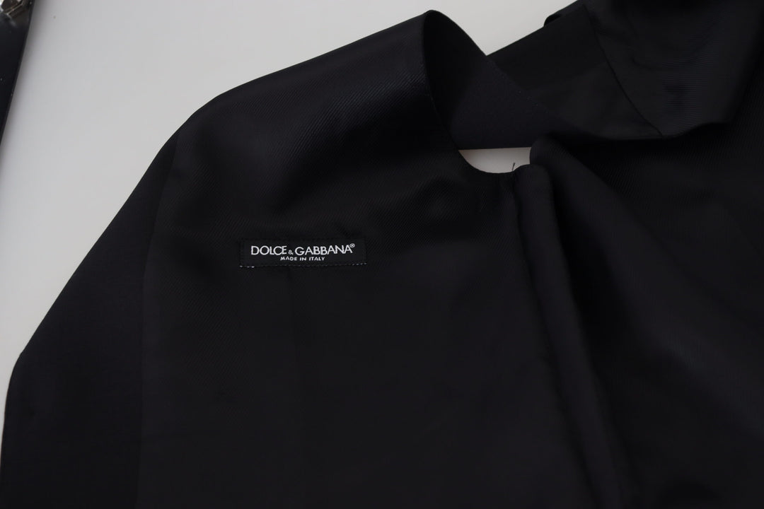 Dolce &amp; Gabbana Black Virgin Wool Waistcoat Formal Vest by Dolce &amp; Gabbana outlet now on sale
