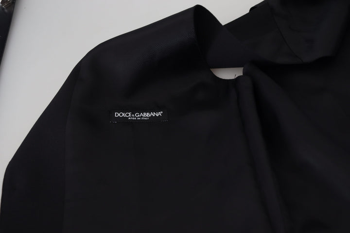 Dolce &amp; Gabbana Black Virgin Wool Waistcoat Formal Vest by Dolce &amp; Gabbana outlet now on sale
