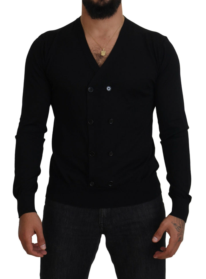 Dolce &amp; Gabbana Sample Sale Dolce &amp; Gabbana Black Cashmere Button Down Cardigan Sweater - | Designer outlet