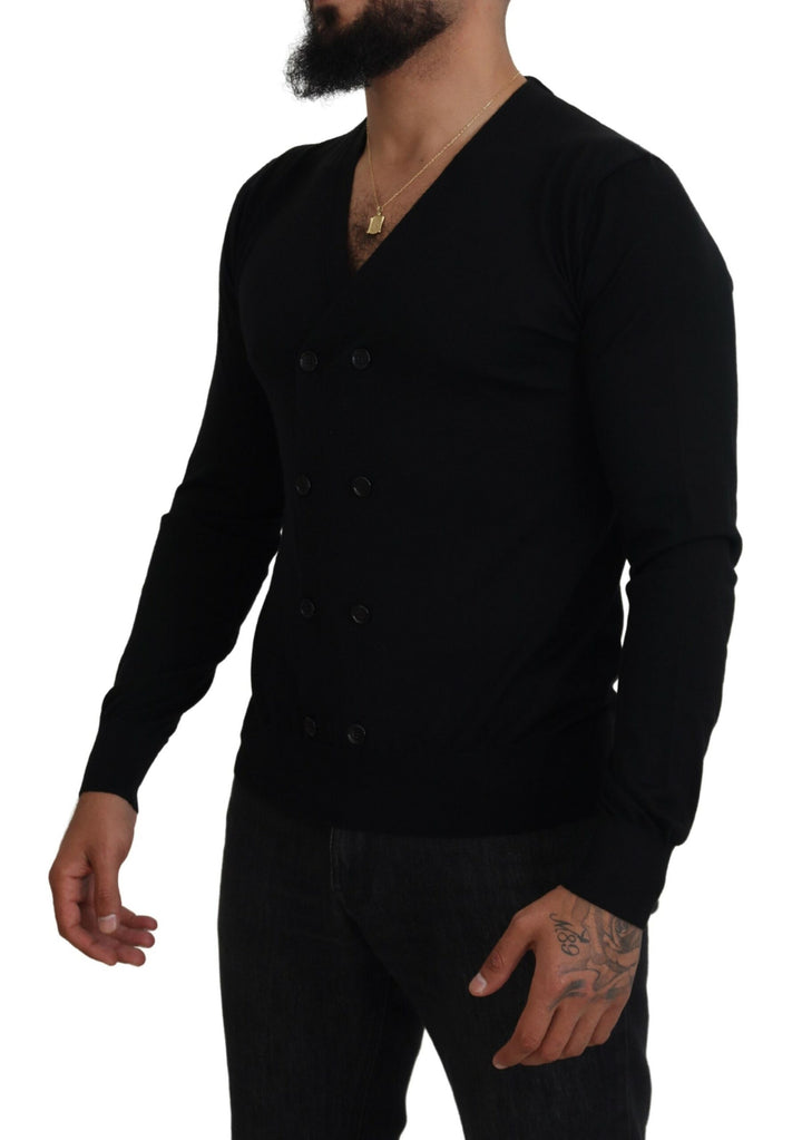 Dolce &amp; Gabbana Sample Sale Dolce &amp; Gabbana Black Cashmere Button Down Cardigan Sweater - | Designer outlet
