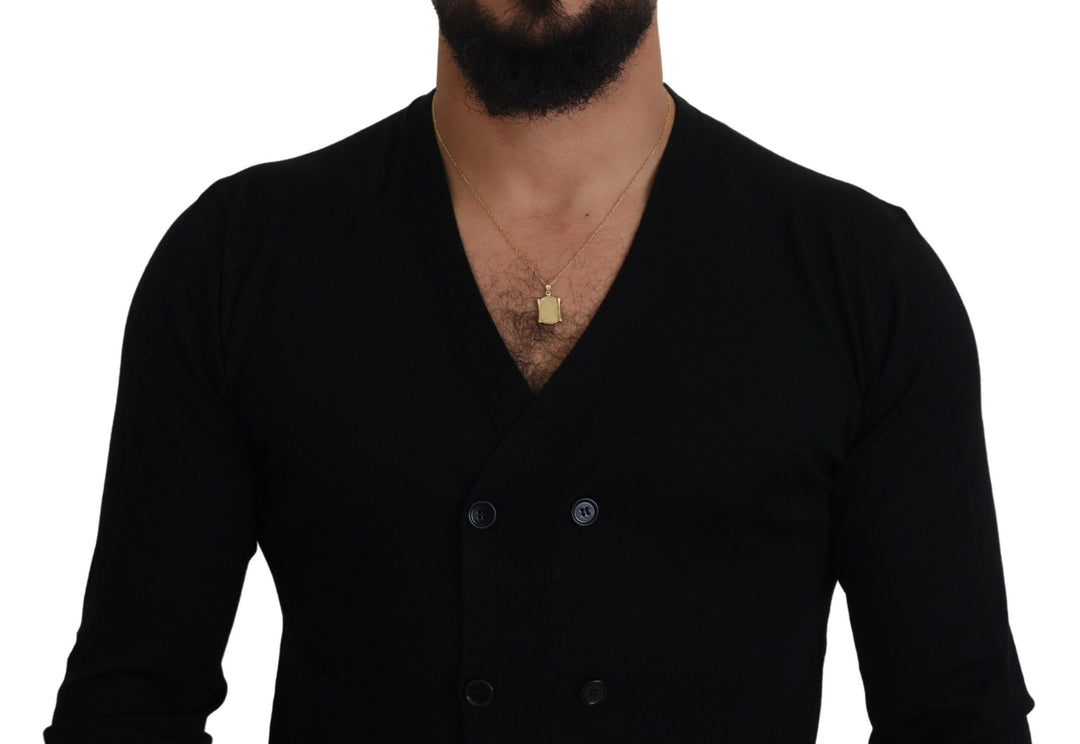 Dolce &amp; Gabbana Sample Sale Dolce &amp; Gabbana Black Cashmere Button Down Cardigan Sweater - | Designer outlet