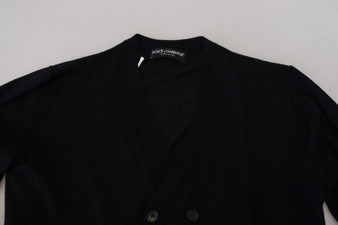 Dolce &amp; Gabbana Sample Sale Dolce &amp; Gabbana Black Cashmere Button Down Cardigan Sweater - | Designer outlet