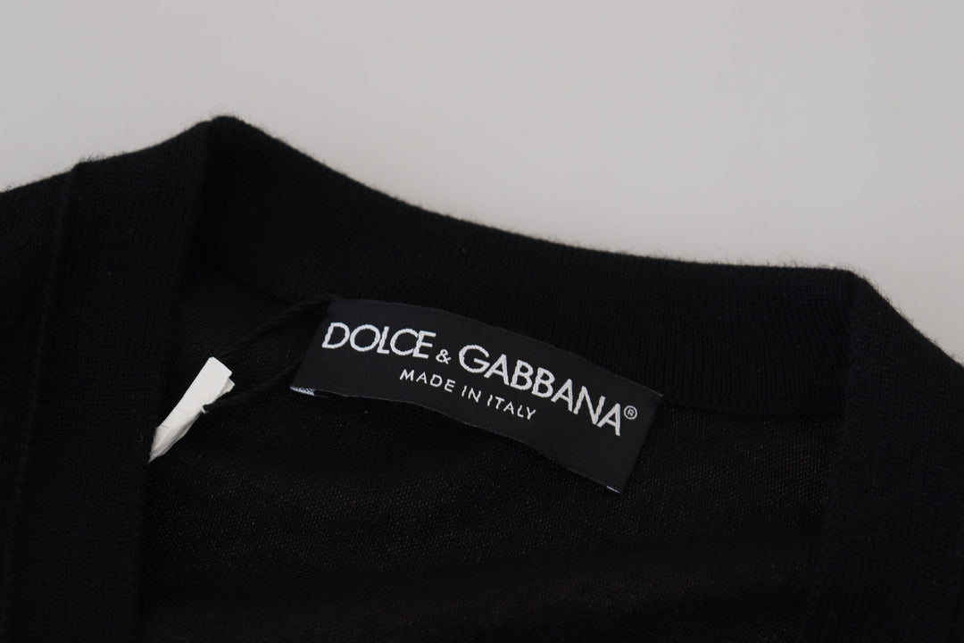 Dolce &amp; Gabbana Sample Sale Dolce &amp; Gabbana Black Cashmere Button Down Cardigan Sweater - | Designer outlet