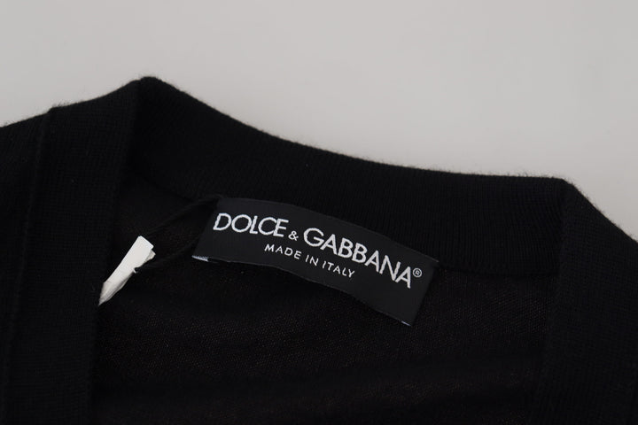 Dolce &amp; Gabbana Sample Sale Dolce &amp; Gabbana Black Cashmere Button Down Cardigan Sweater - | Designer outlet