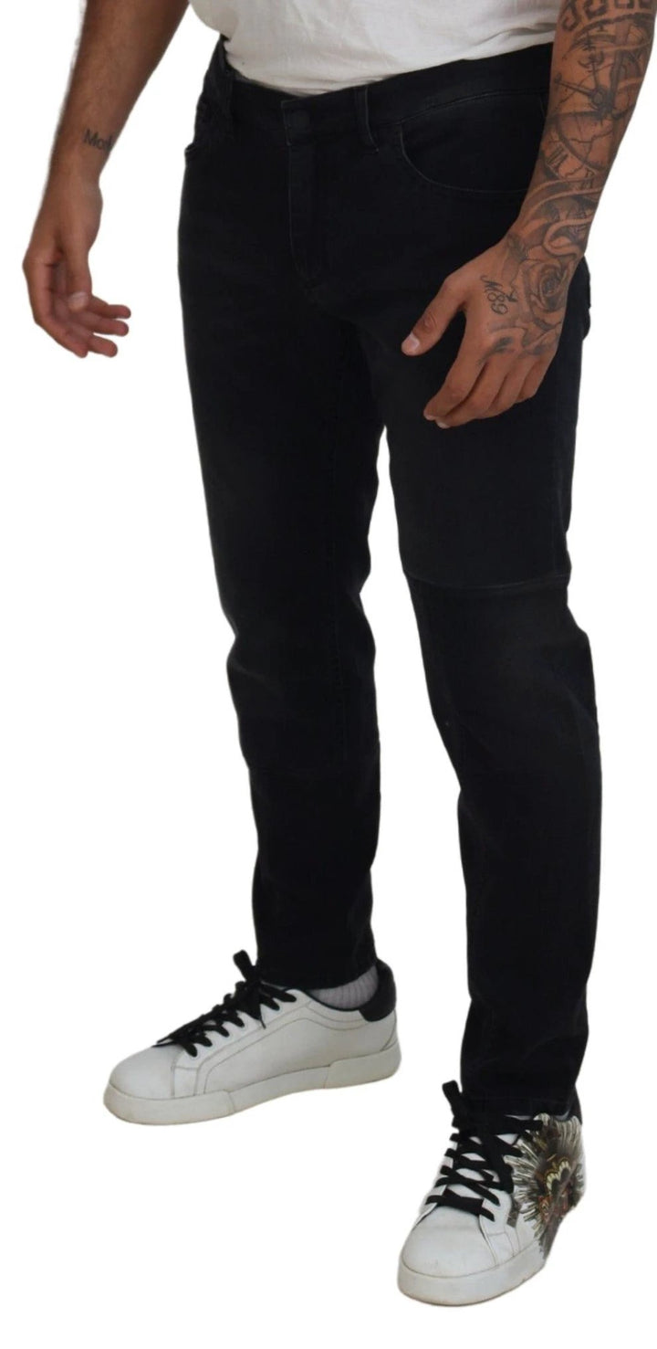 Dolce & Gabbana Sample Sale Dolce & Gabbana Black Angel Embroidery Skinny Denim Jeans - | Designer outlet