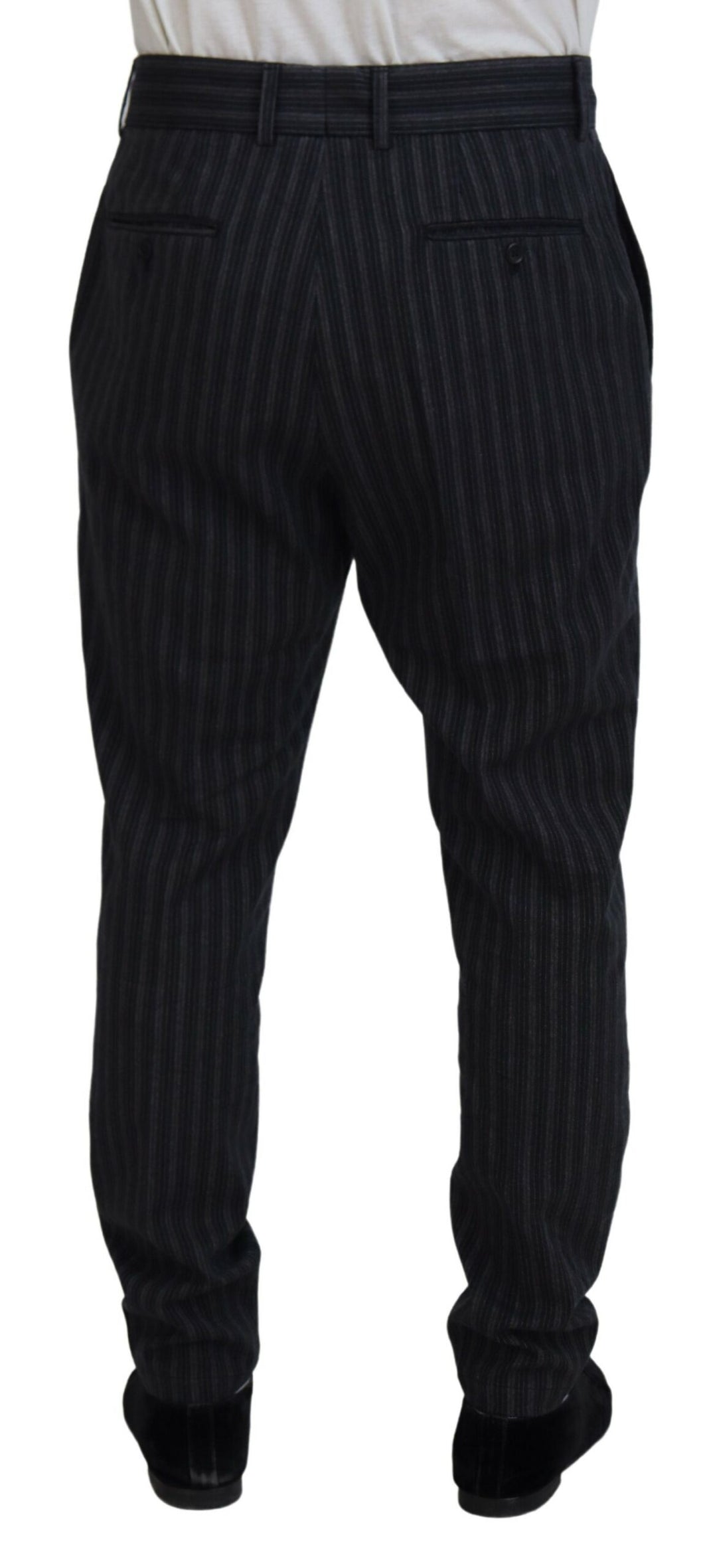 Dolce &amp; Gabbana Sample Sale Dolce &amp; Gabbana Dark Gray Stripes Chino Dress Pants - | Designer outlet
