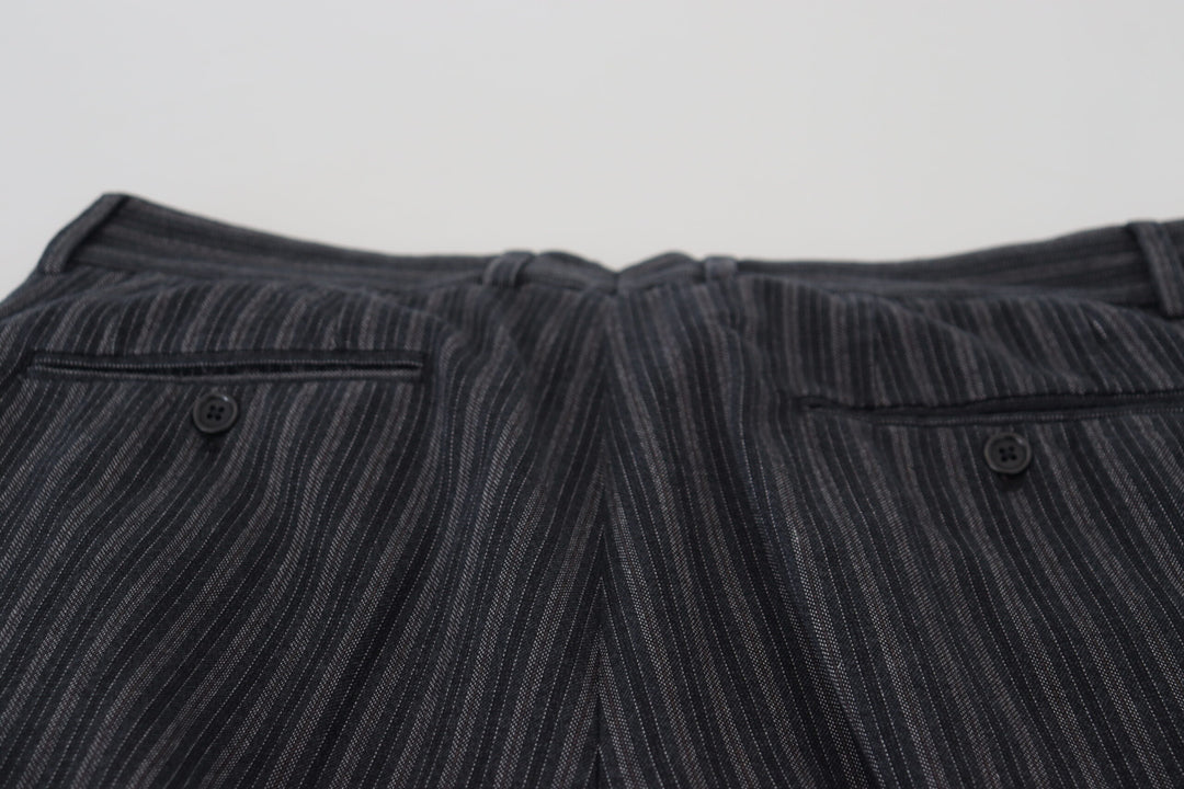 Dolce &amp; Gabbana Sample Sale Dolce &amp; Gabbana Dark Gray Stripes Chino Dress Pants - | Designer outlet