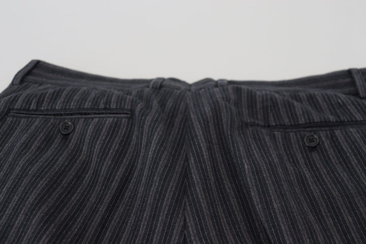 Dolce &amp; Gabbana Sample Sale Dolce &amp; Gabbana Dark Gray Stripes Chino Dress Pants - | Designer outlet