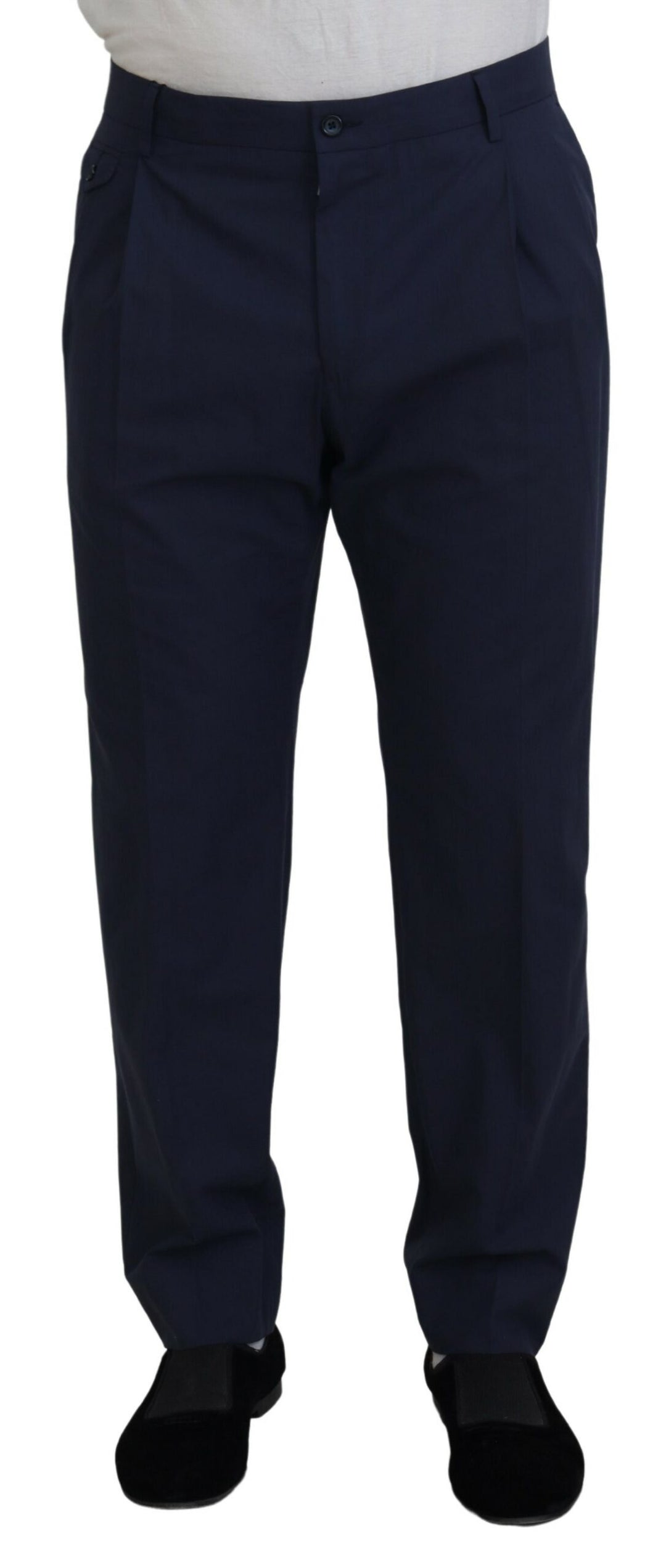 Dolce &amp; Gabbana Sample Sale Dolce &amp; Gabbana Dark Blue Cotton Chino Formal Pants - | Designer outlet