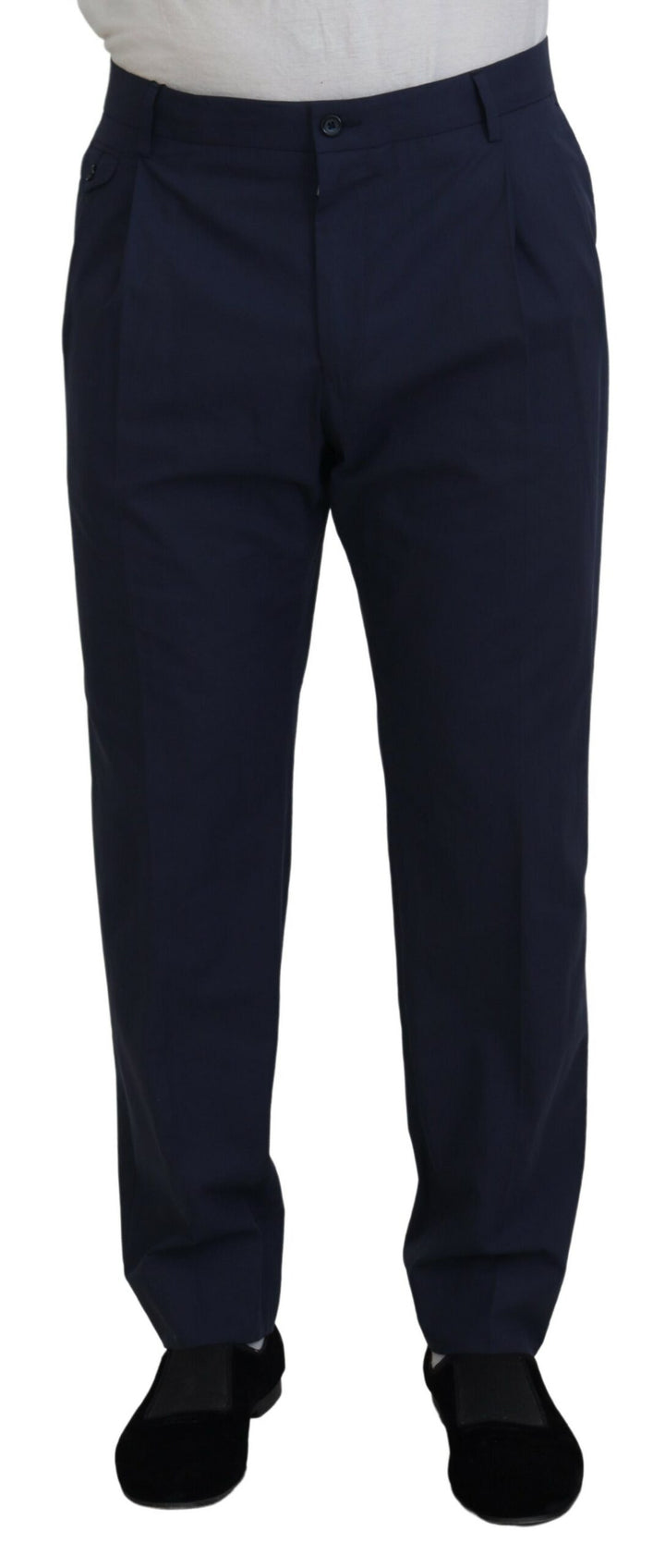 Dolce &amp; Gabbana Sample Sale Dolce &amp; Gabbana Dark Blue Cotton Chino Formal Pants - | Designer outlet
