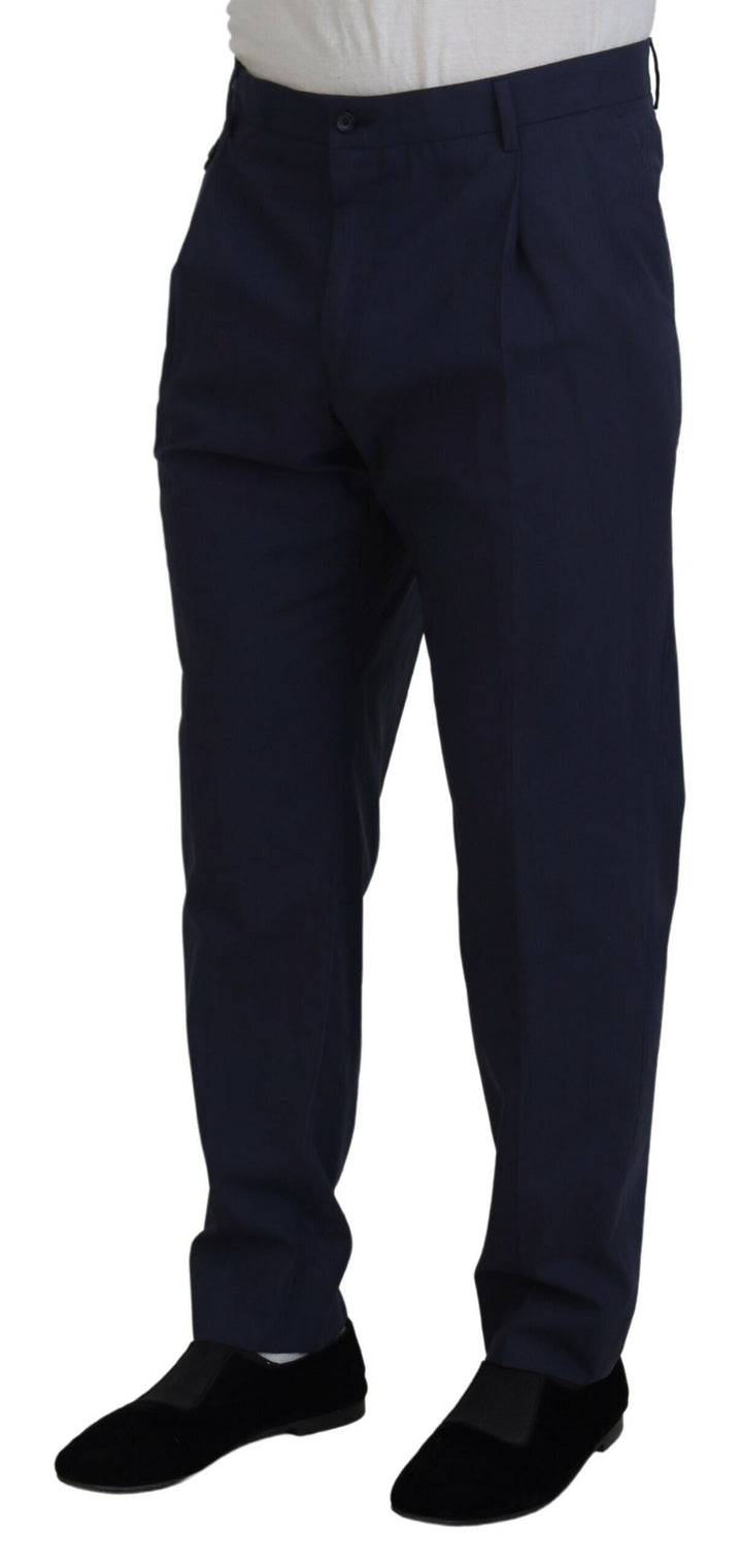 Dolce &amp; Gabbana Sample Sale Dolce &amp; Gabbana Dark Blue Cotton Chino Formal Pants - | Designer outlet