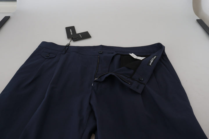 Dolce &amp; Gabbana Sample Sale Dolce &amp; Gabbana Dark Blue Cotton Chino Formal Pants - | Designer outlet