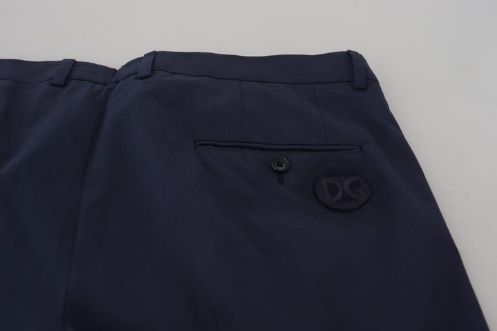 Dolce &amp; Gabbana Sample Sale Dolce &amp; Gabbana Dark Blue Cotton Chino Formal Pants - | Designer outlet