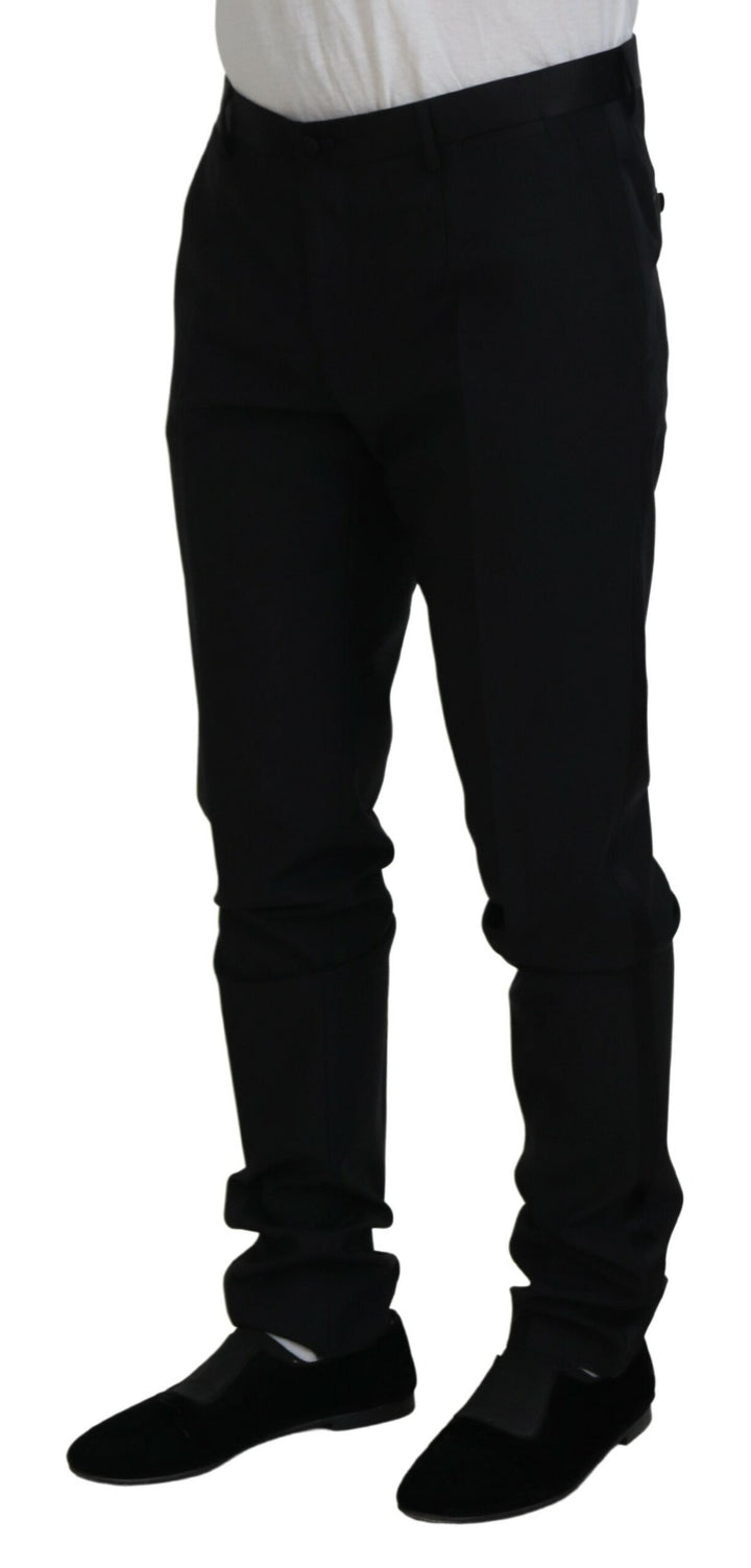 Dolce &amp; Gabbana Black Wool Chino Dress Formal Pants by Dolce &amp; Gabbana outlet now on sale