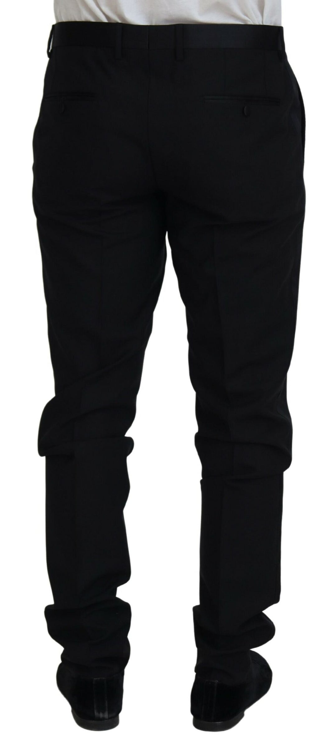 Dolce &amp; Gabbana Black Wool Chino Dress Formal Pants by Dolce &amp; Gabbana outlet now on sale