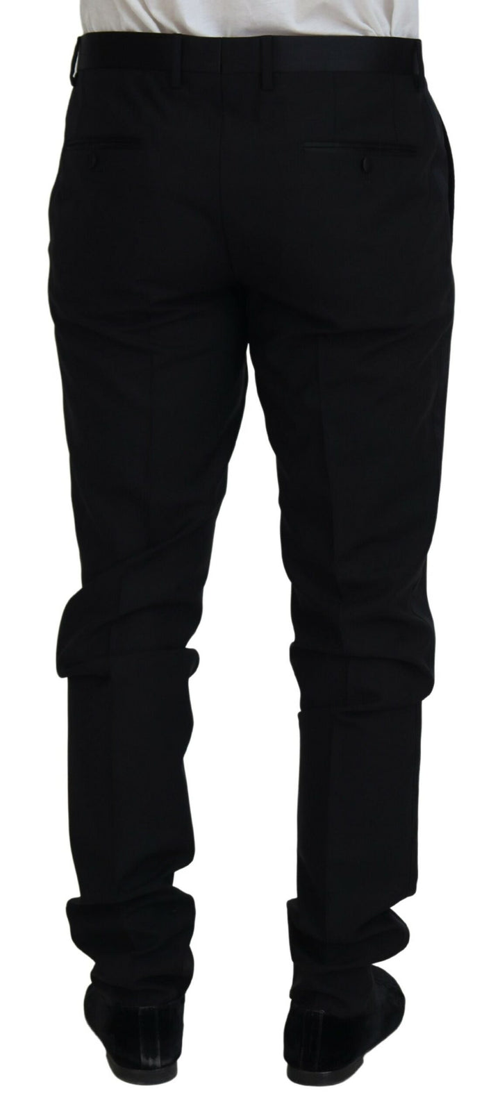 Dolce &amp; Gabbana Black Wool Chino Dress Formal Pants by Dolce &amp; Gabbana outlet now on sale