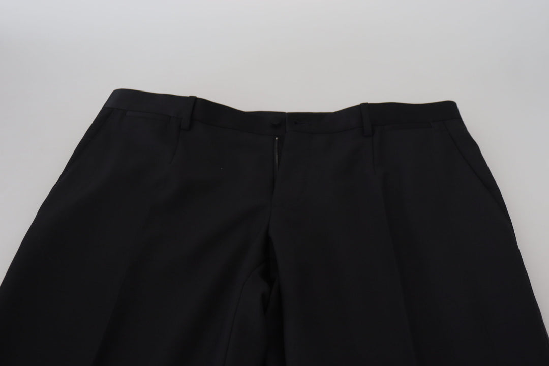 Dolce &amp; Gabbana Black Wool Chino Dress Formal Pants by Dolce &amp; Gabbana outlet now on sale