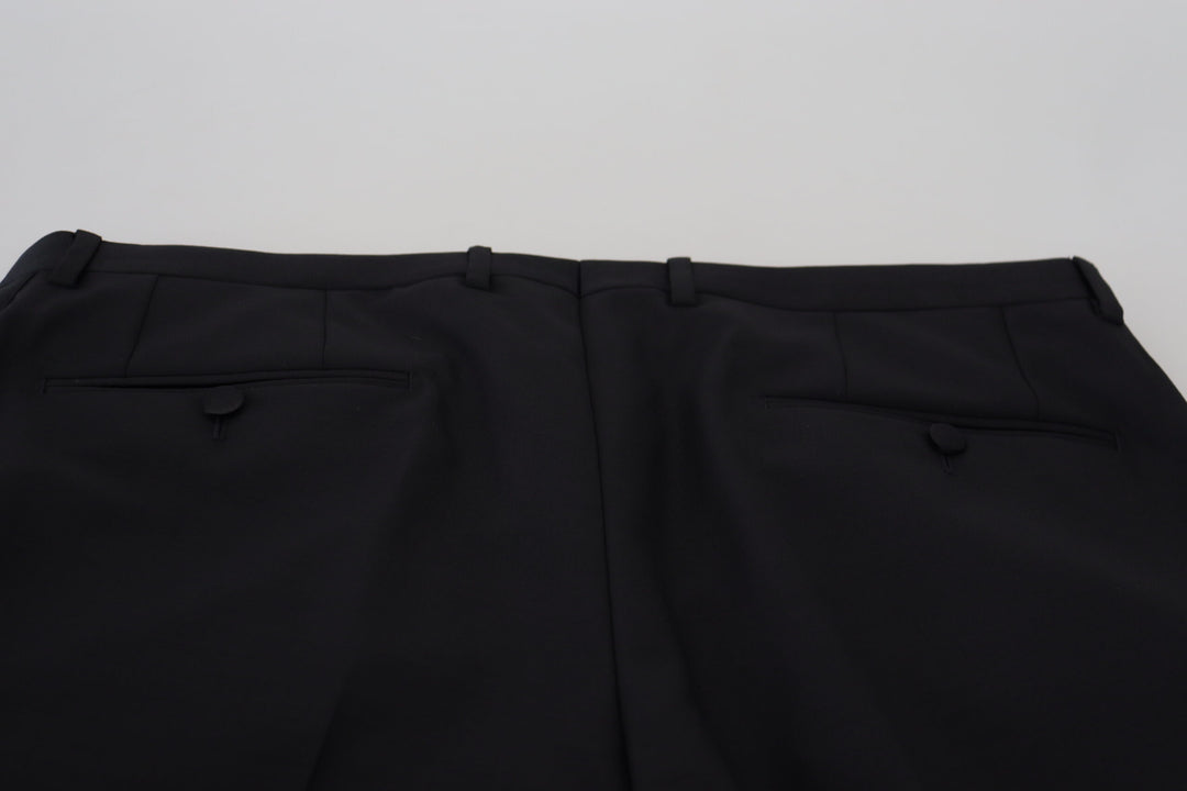 Dolce &amp; Gabbana Black Wool Chino Dress Formal Pants by Dolce &amp; Gabbana outlet now on sale