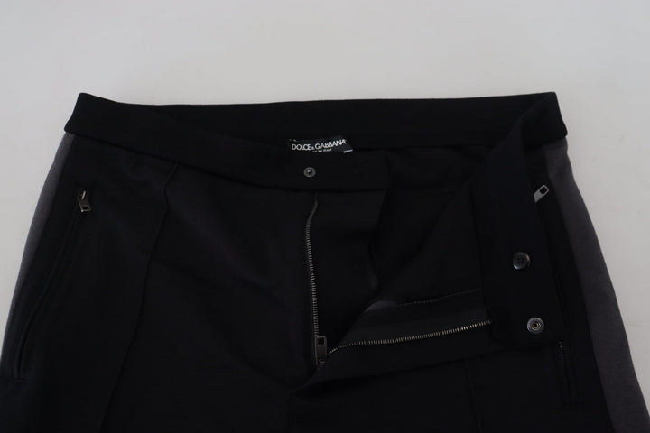 Dolce &amp; Gabbana Sample Sale Dolce &amp; Gabbana Black Wool Horseshoe Jogger Pants - | Designer outlet