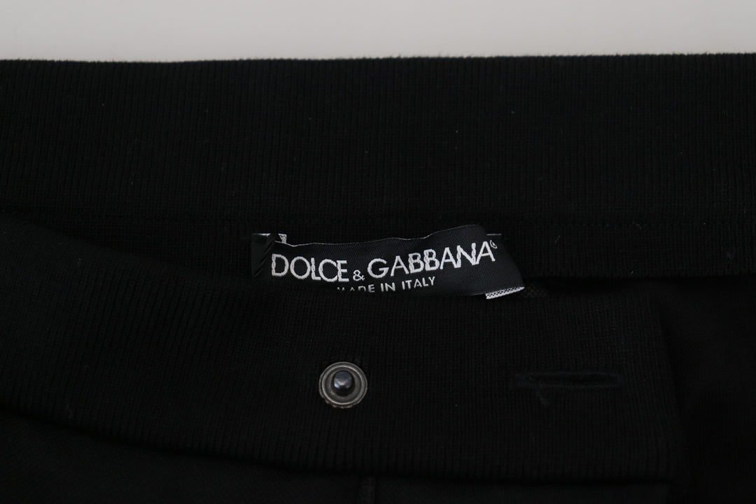 Dolce &amp; Gabbana Sample Sale Dolce &amp; Gabbana Black Wool Horseshoe Jogger Pants - | Designer outlet