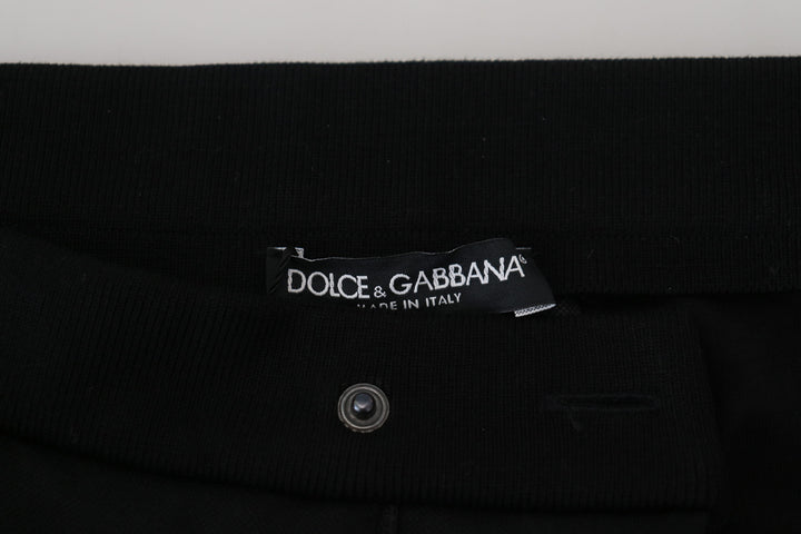 Dolce &amp; Gabbana Sample Sale Dolce &amp; Gabbana Black Wool Horseshoe Jogger Pants - | Designer outlet