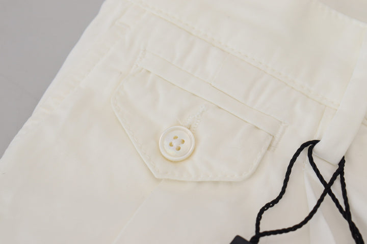 Dolce &amp; Gabbana Sample Sale Dolce &amp; Gabbana White Cotton Skinny Chino Pants - | Designer outlet