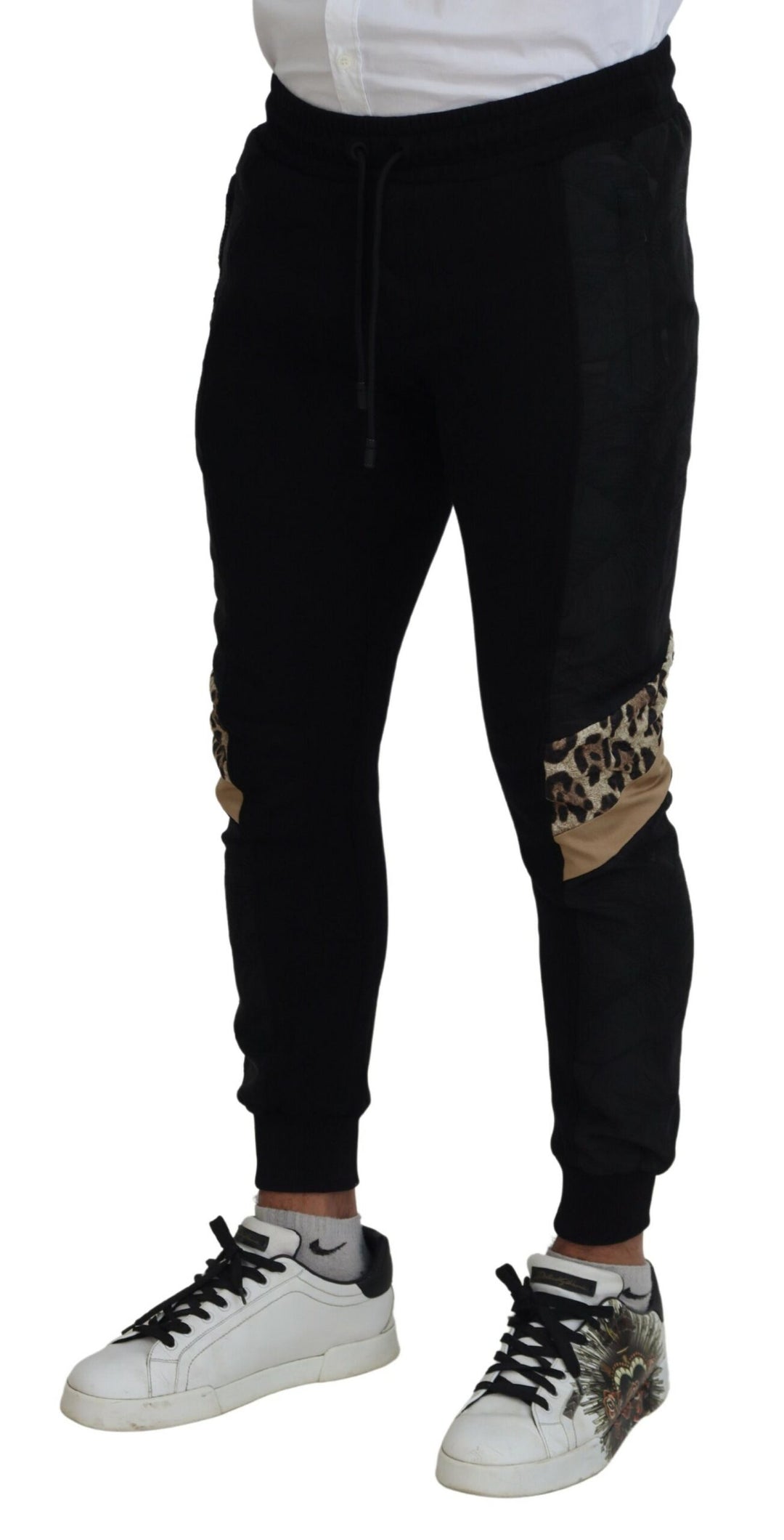 Dolce &amp; Gabbana Black Polyester Skinny Jogger Men Pants by Dolce &amp; Gabbana outlet now on sale