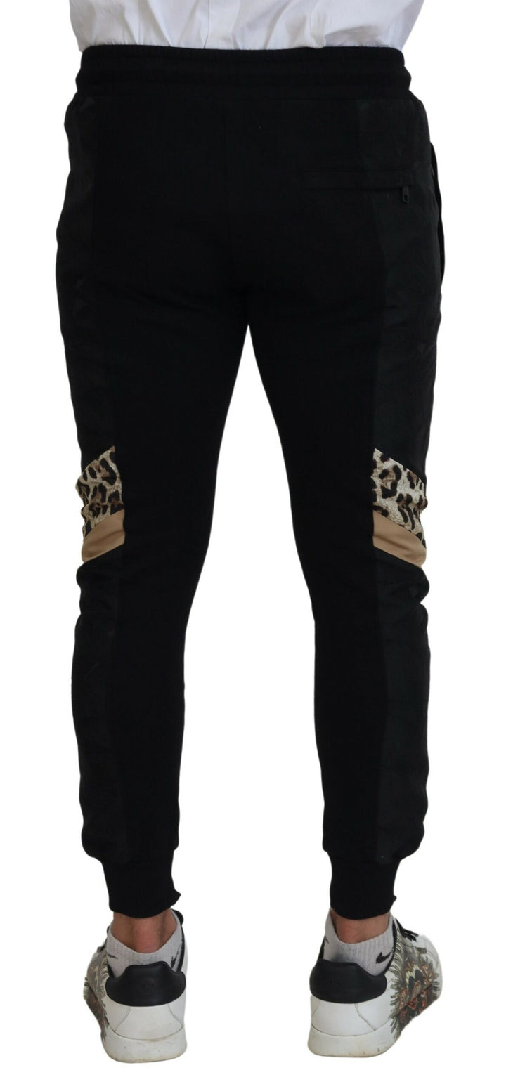 Dolce &amp; Gabbana Black Polyester Skinny Jogger Men Pants by Dolce &amp; Gabbana outlet now on sale