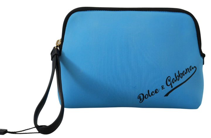 Dolce & Gabbana - Dolce & Gabbana Elegant Blue Polyamide Pouch Bag - BAG1076 - Ask Me Wear