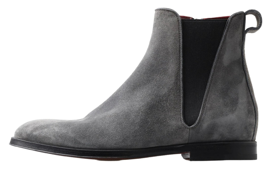 Dolce &amp; Gabbana Gray Leather Men Ankle Boots Shoes by Dolce &amp; Gabbana outlet now on sale