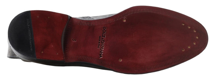 Dolce &amp; Gabbana Gray Leather Men Ankle Boots Shoes by Dolce &amp; Gabbana outlet now on sale