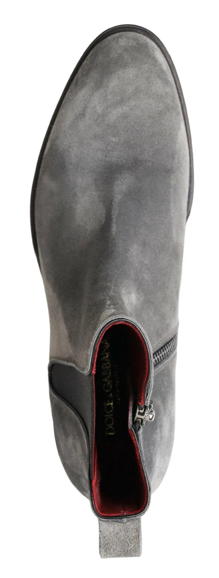Dolce &amp; Gabbana Gray Leather Men Ankle Boots Shoes by Dolce &amp; Gabbana outlet now on sale