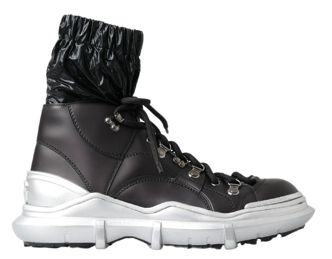 Dolce &amp; Gabbana Black Nylon Galileo High Top Sneakers Shoes by Dolce &amp; Gabbana outlet now on sale