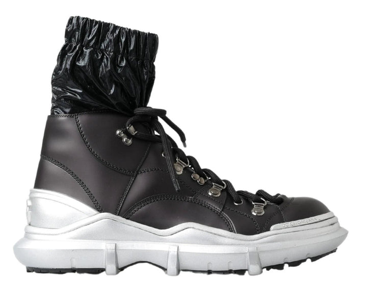 Dolce &amp; Gabbana Black Nylon Galileo High Top Sneakers Shoes by Dolce &amp; Gabbana outlet now on sale