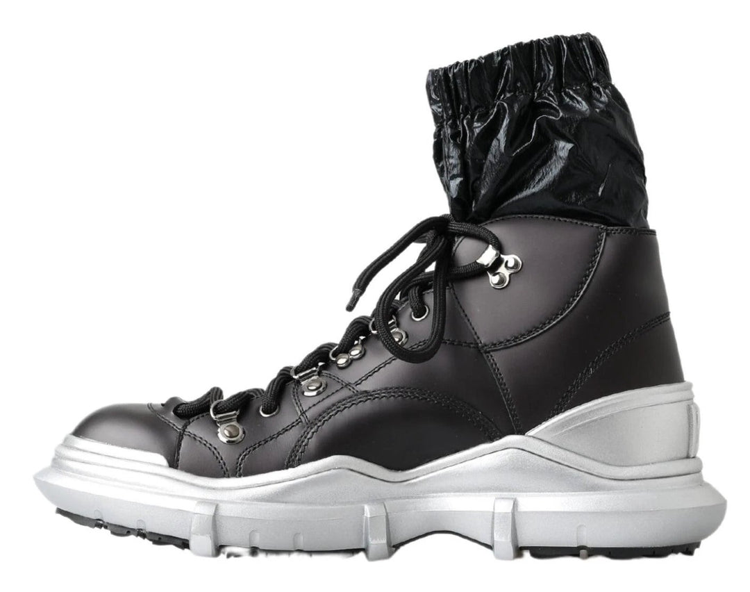 Dolce &amp; Gabbana Black Nylon Galileo High Top Sneakers Shoes by Dolce &amp; Gabbana outlet now on sale