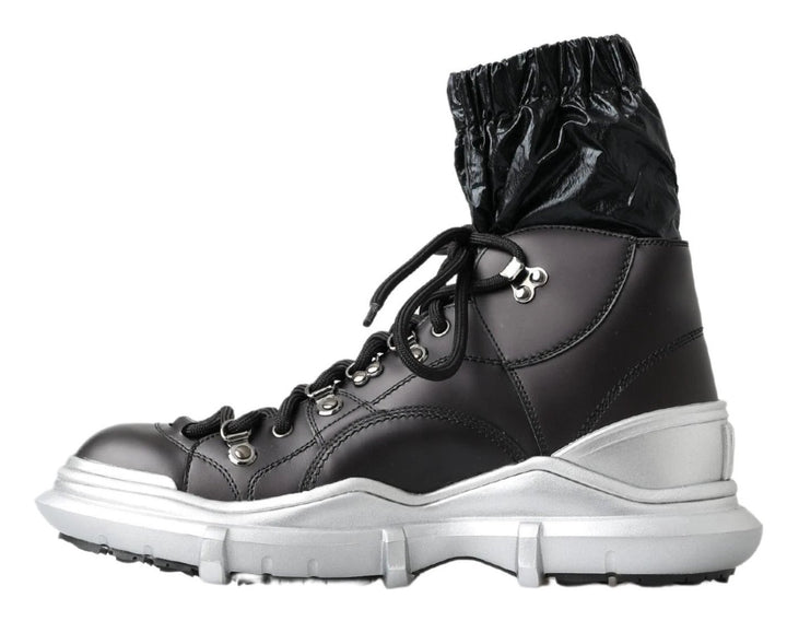 Dolce &amp; Gabbana Black Nylon Galileo High Top Sneakers Shoes by Dolce &amp; Gabbana outlet now on sale