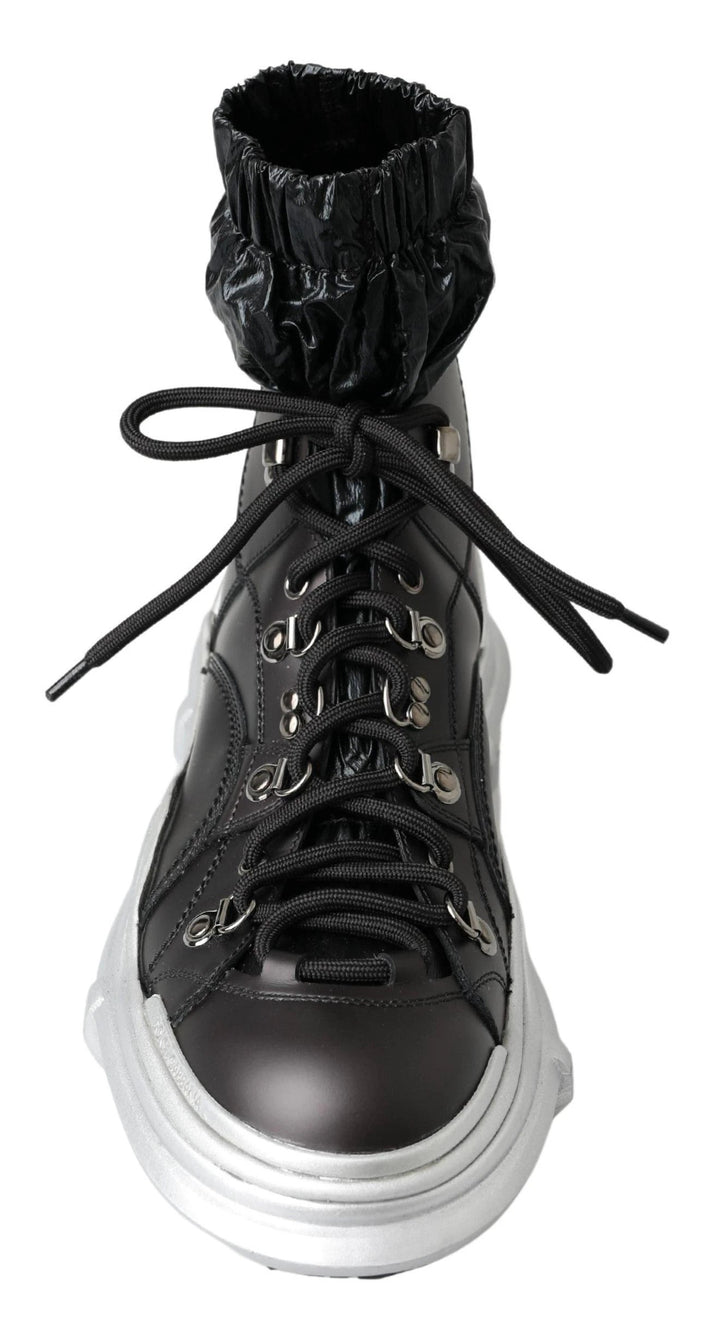 Dolce &amp; Gabbana Black Nylon Galileo High Top Sneakers Shoes by Dolce &amp; Gabbana outlet now on sale