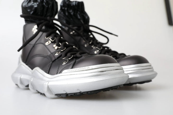 Dolce &amp; Gabbana Black Nylon Galileo High Top Sneakers Shoes by Dolce &amp; Gabbana outlet now on sale