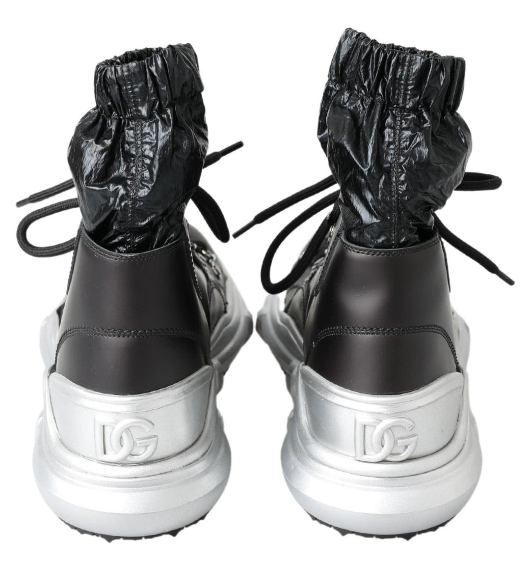 Dolce &amp; Gabbana Black Nylon Galileo High Top Sneakers Shoes by Dolce &amp; Gabbana outlet now on sale