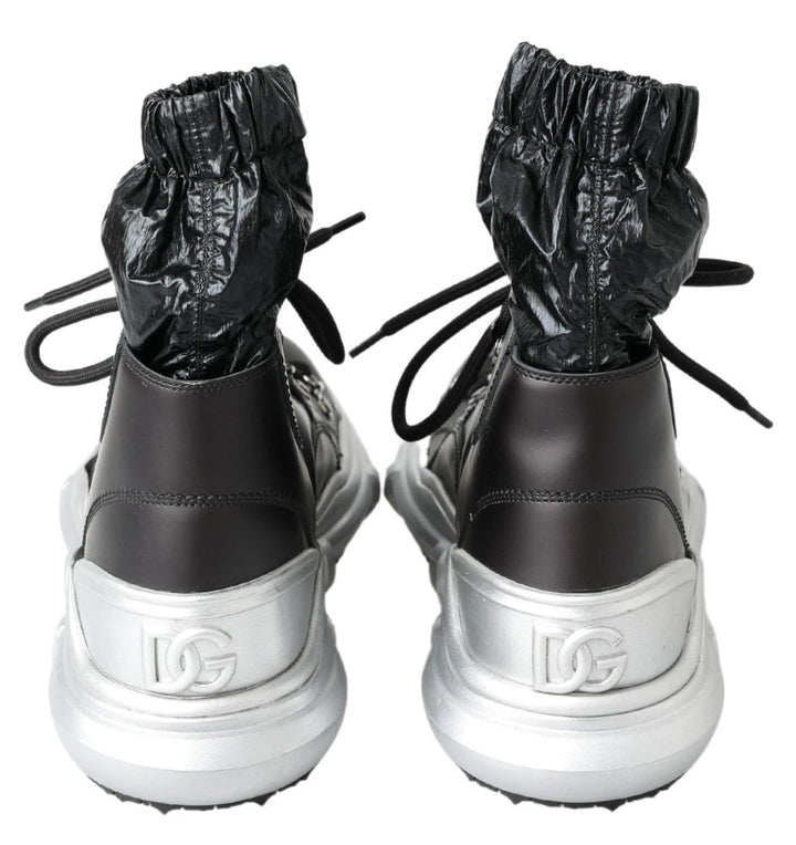 Dolce &amp; Gabbana Black Nylon Galileo High Top Sneakers Shoes by Dolce &amp; Gabbana outlet now on sale