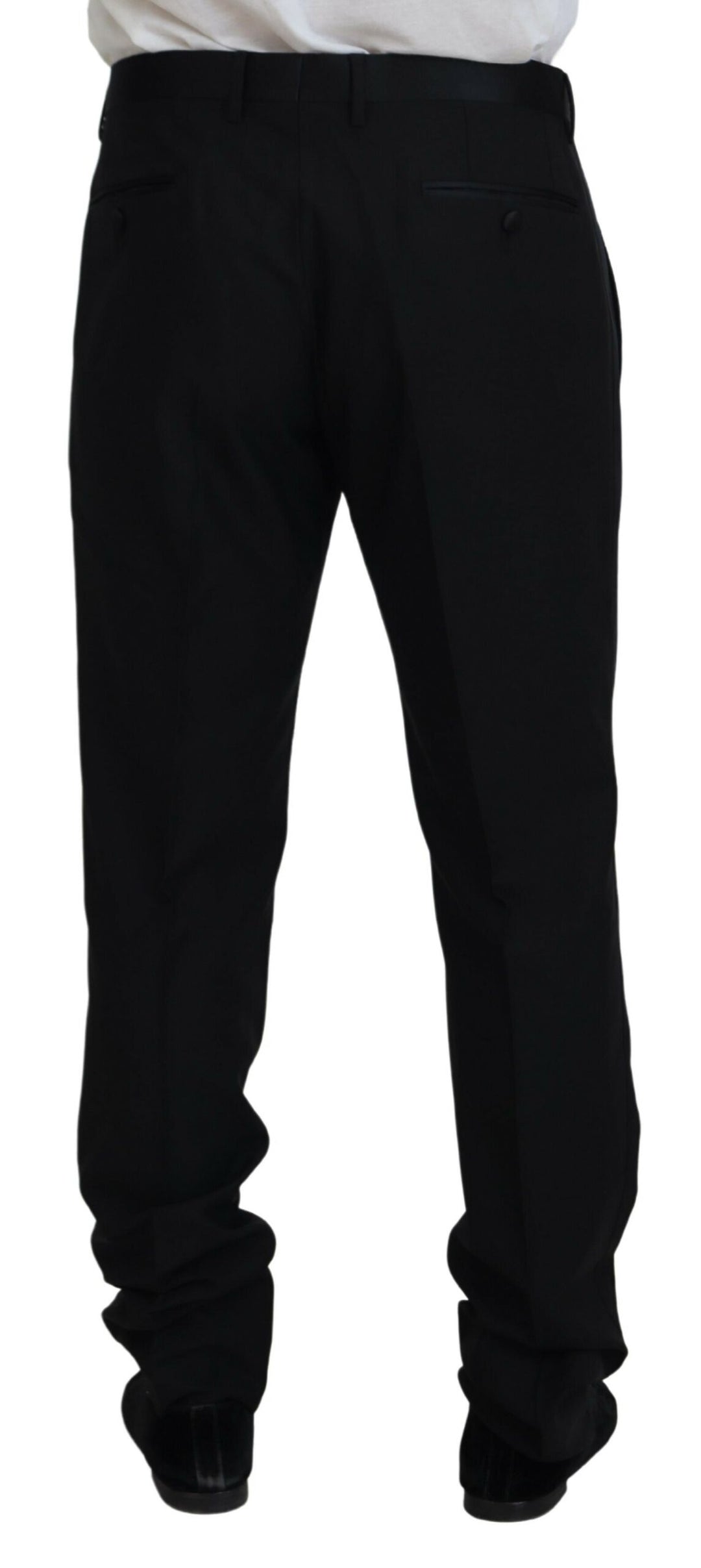 Dolce &amp; Gabbana Sample Sale Dolce &amp; Gabbana Black Dress Wool Silk Trouser Pants - | Designer outlet