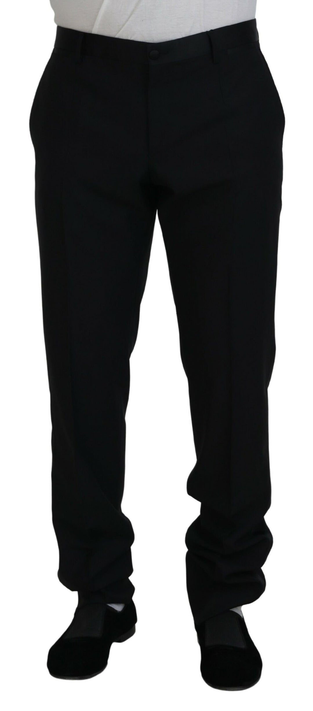Dolce &amp; Gabbana Sample Sale Dolce &amp; Gabbana Black Dress Wool Silk Trouser Pants - | Designer outlet