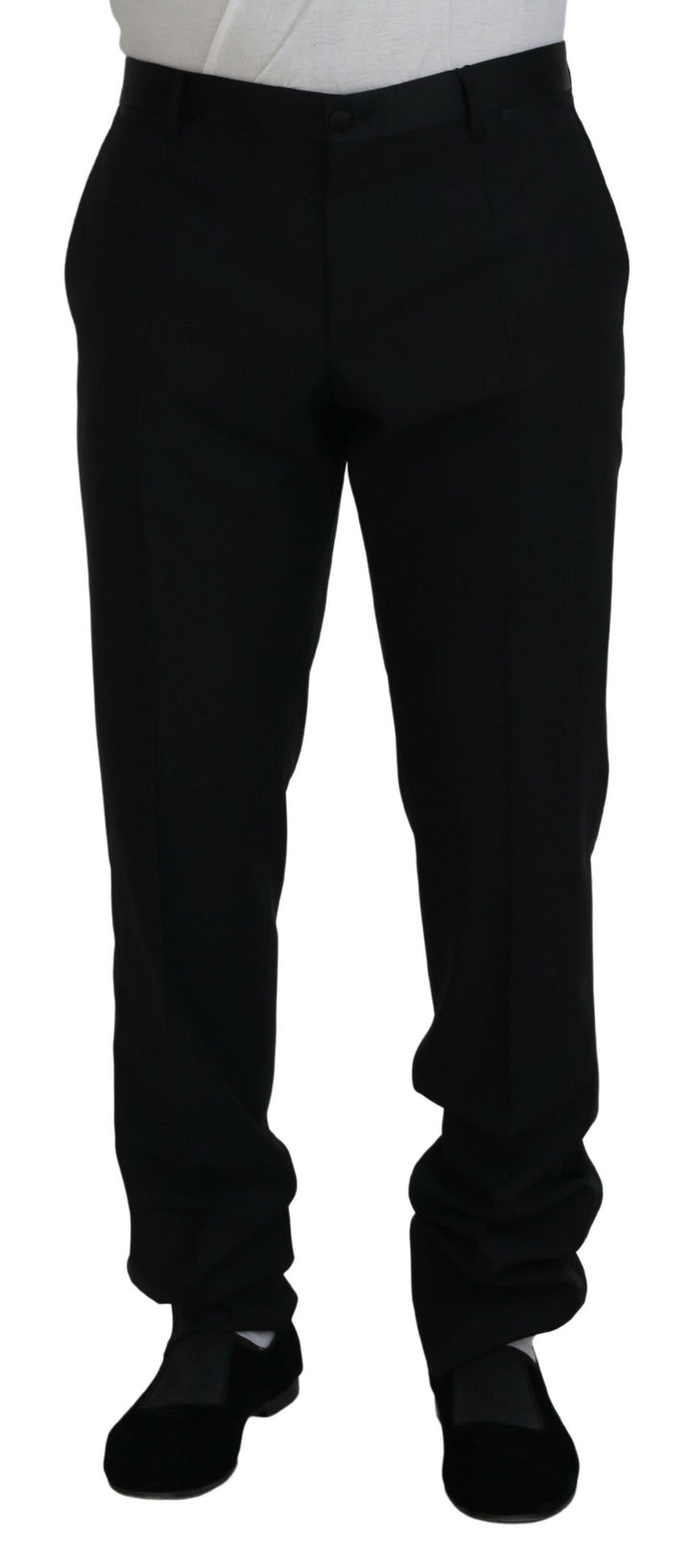 Dolce &amp; Gabbana Sample Sale Dolce &amp; Gabbana Black Dress Wool Silk Trouser Pants - | Designer outlet