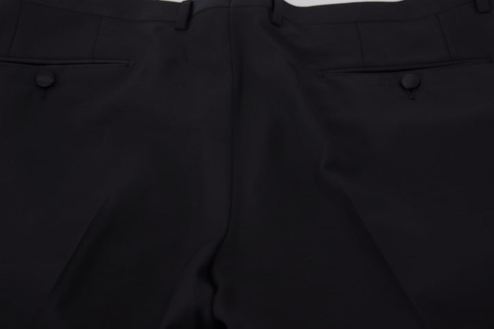 Dolce &amp; Gabbana Sample Sale Dolce &amp; Gabbana Black Dress Wool Silk Trouser Pants - | Designer outlet