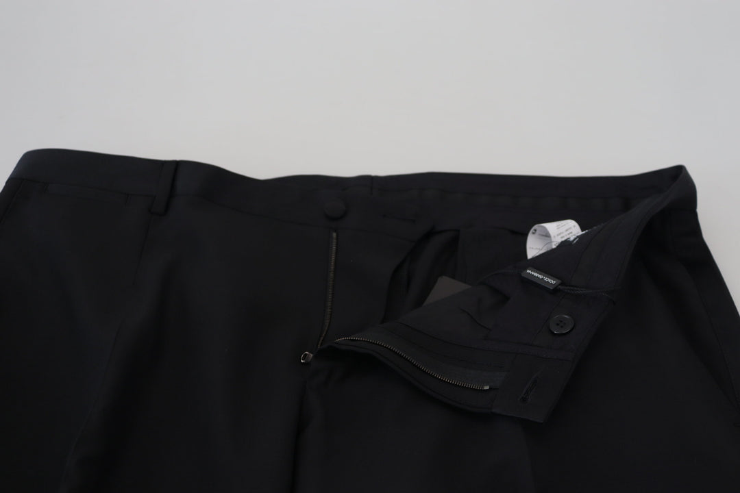 Dolce &amp; Gabbana Sample Sale Dolce &amp; Gabbana Black Dress Wool Silk Trouser Pants - | Designer outlet